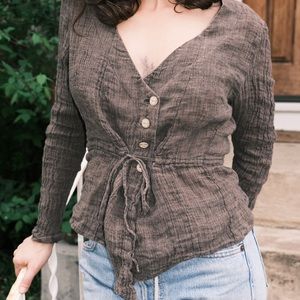 100% linen authentic Swedish blouse